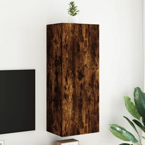 VidaXL Tv-wandmeubel 40,5x30x102 cm bewerkt hout gerookt eikenkleurig