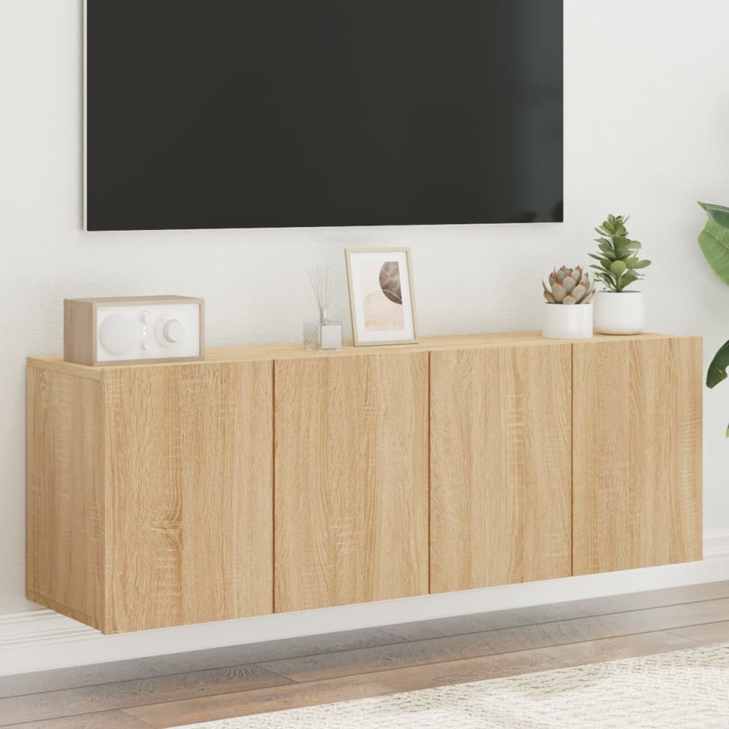 VidaXL Tv-meubels 2 st wandgemonteerd 60x30x41 cm sonoma eikenkleurig