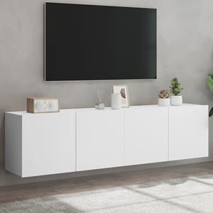 VidaXL Tv-meubels 2 st wandgemonteerd 80x30x41 cm wit