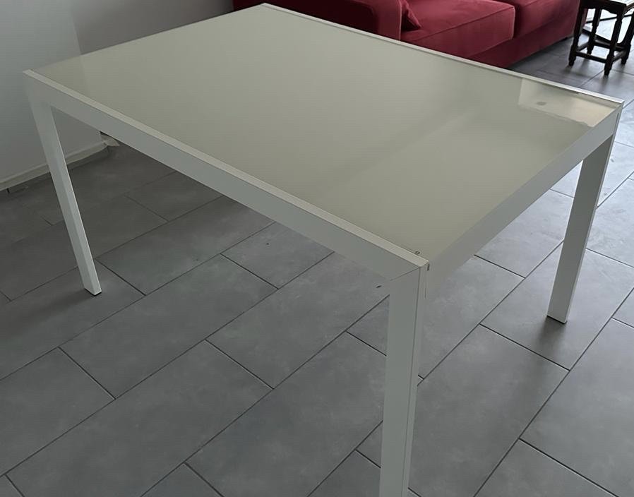 Calligaris dining table (expandable) Metal/Glass - Tweedehands