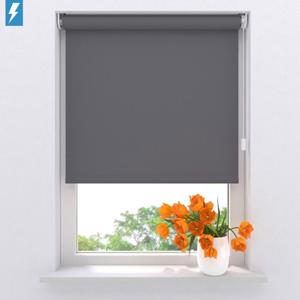 Raamdecoratie.com Elektrisch Rolgordijn Easy Lichtdoorlatend - Grey - 60 X 190 Cm - Cmd-02-p