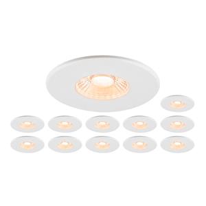 SLV Set van 12 inbouwspots Multix IP65 - wit - Led 1007272