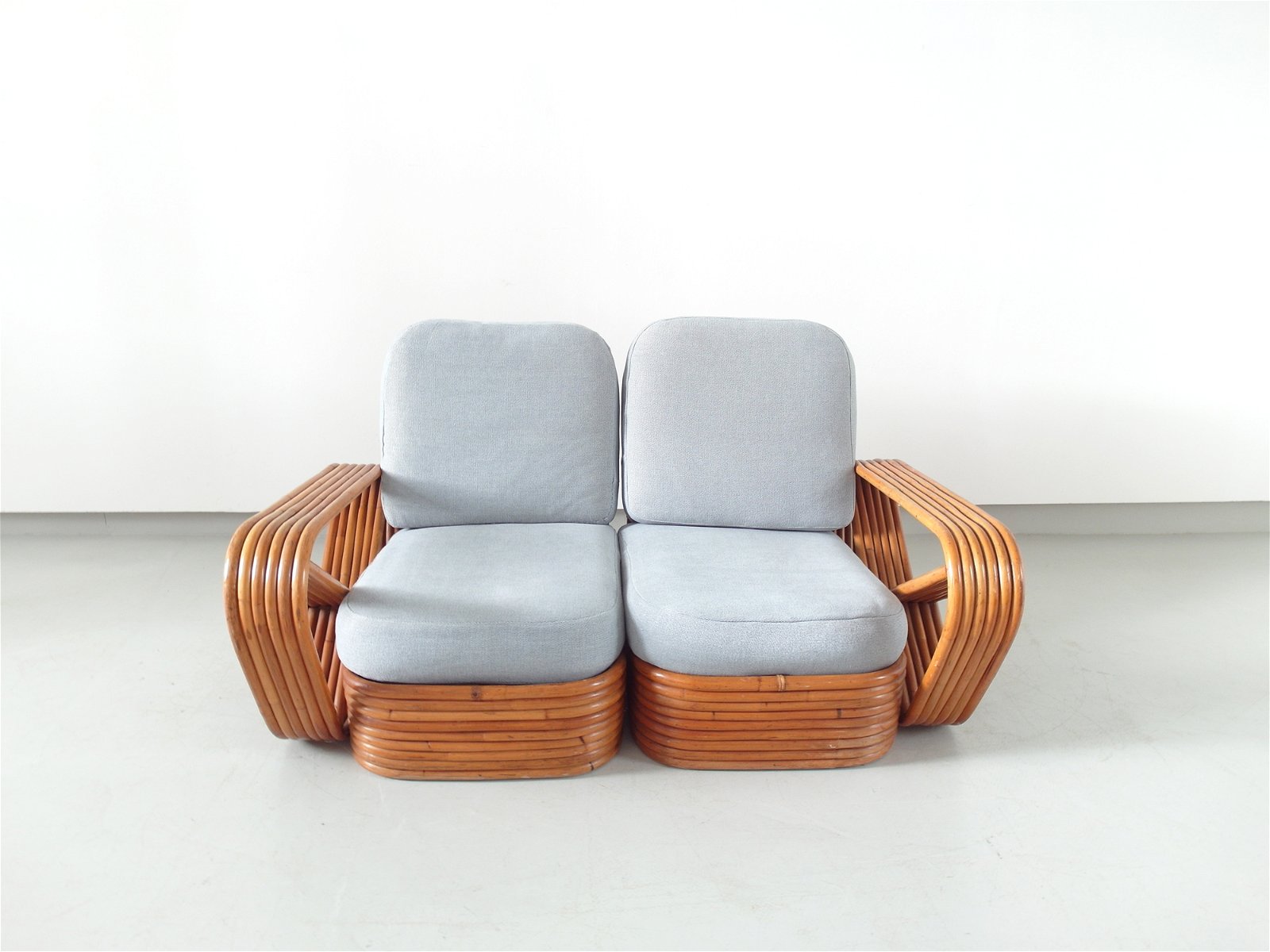 Whoppah Paul Frankl bamboo two seat sofa Bamboo/Wool - Tweedehands