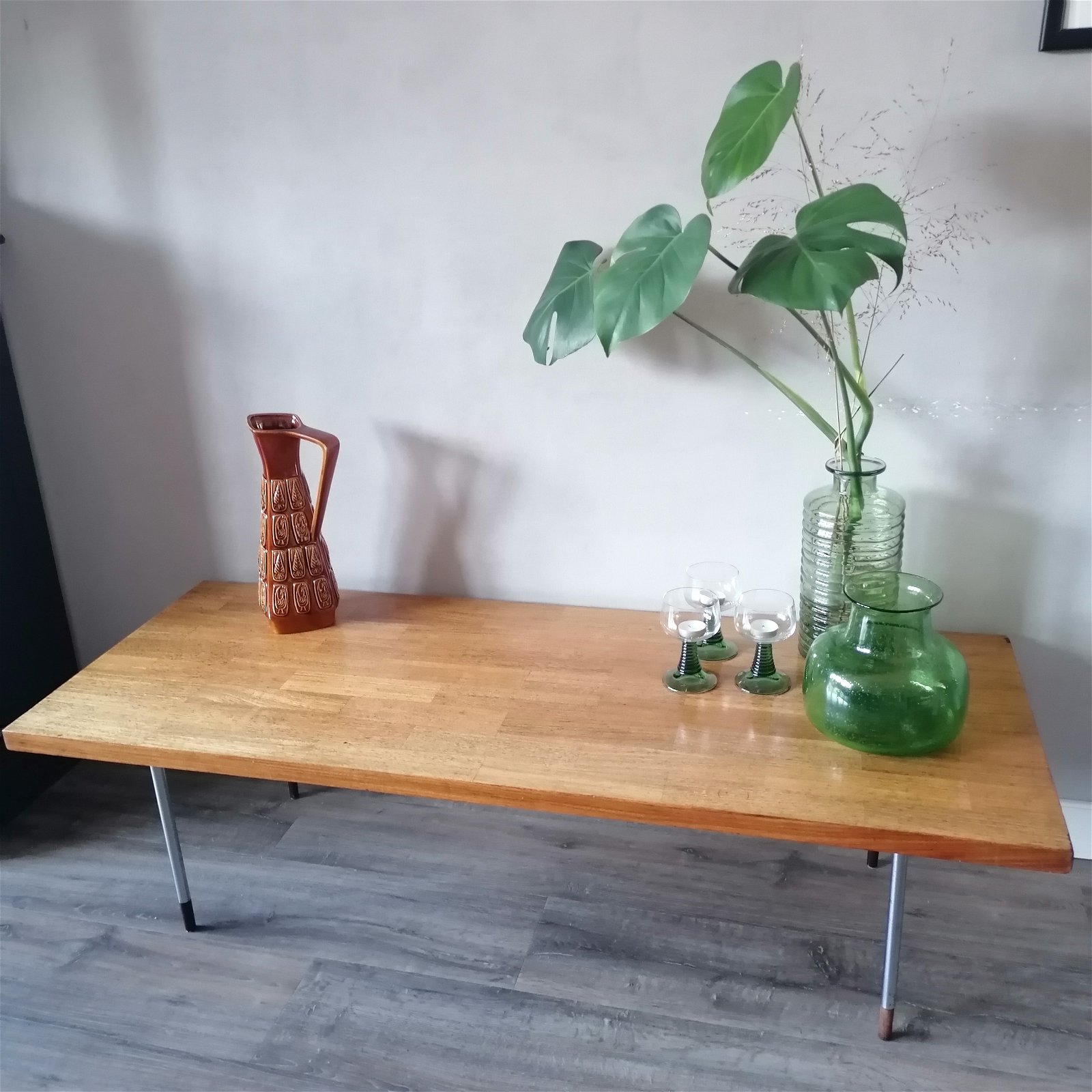 Fristho salontafel Wood/Chrome - Tweedehands