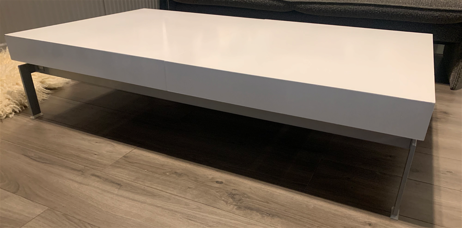 Leolux salon tafel Wood/Aluminium - Tweedehands