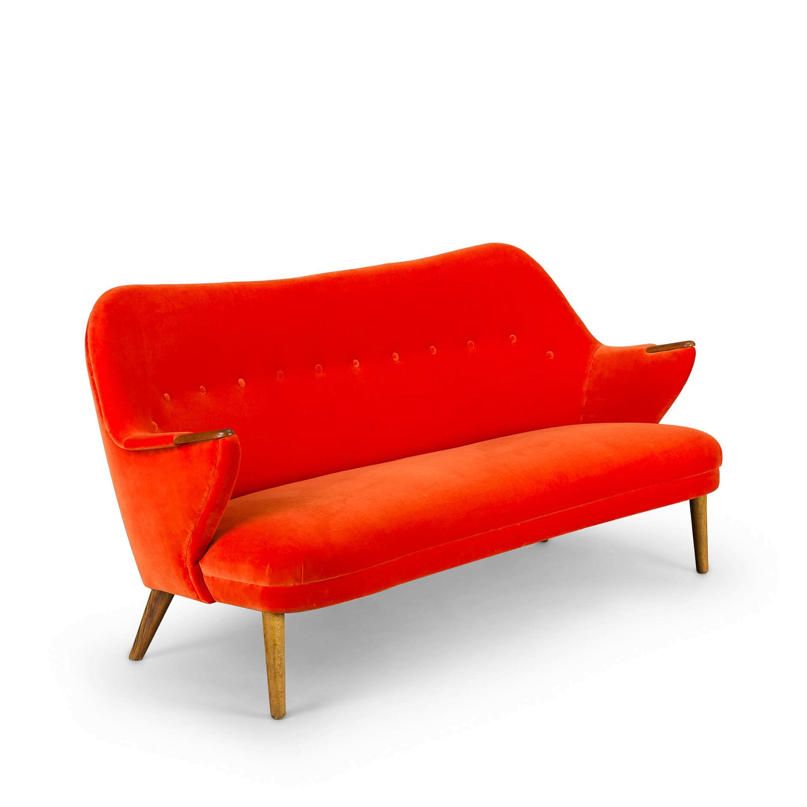 Whoppah Vintage velvet sofa Wood/Velvet - Tweedehands