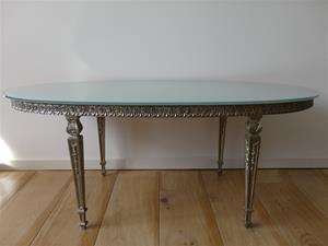 Whoppah Vintage ovale salontafel Messing/Glass - Tweedehands