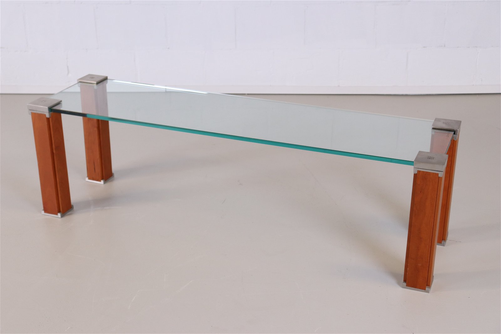 Ghyczy T66 lage console tafel Glass/Wood - Tweedehands