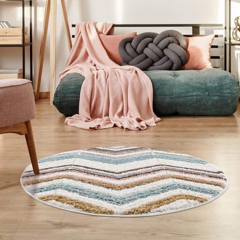 Carpet City Hoogpolig vloerkleed Focus 3009 bijzonder zacht, zigzag/chevron-look, 3d-effect