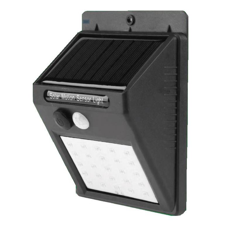 Benson 1x stuks solar tuinverlichting / muurlampen LED wandlamp spatwaterdicht met bewegingssensor -
