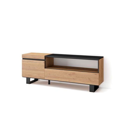 Skraut Home  Tv-meubel, Lowboard, 150x57x35cm, Voor Tv's Tot 65:, Industrieel Design