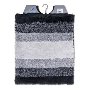 Wicotex  Bidetmat - Wc Mat - Toiletmat Regenboog Zwart - Antislip Onderkant - Afmeting 50x60cm