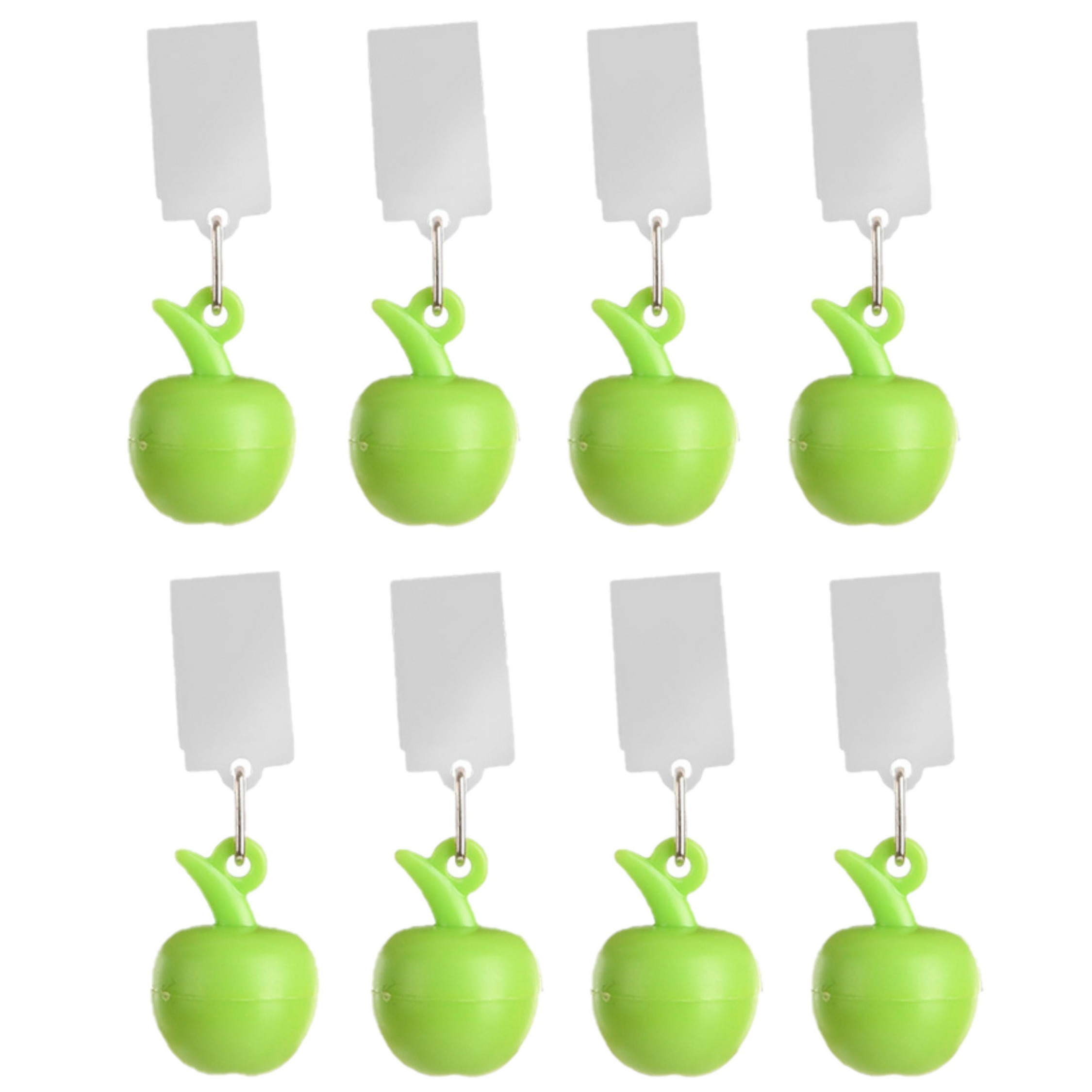 Esschert Design Tafelkleedgewichten appels - 8x - groen - kunststof - voor tafelkleden en tafelzeilen -