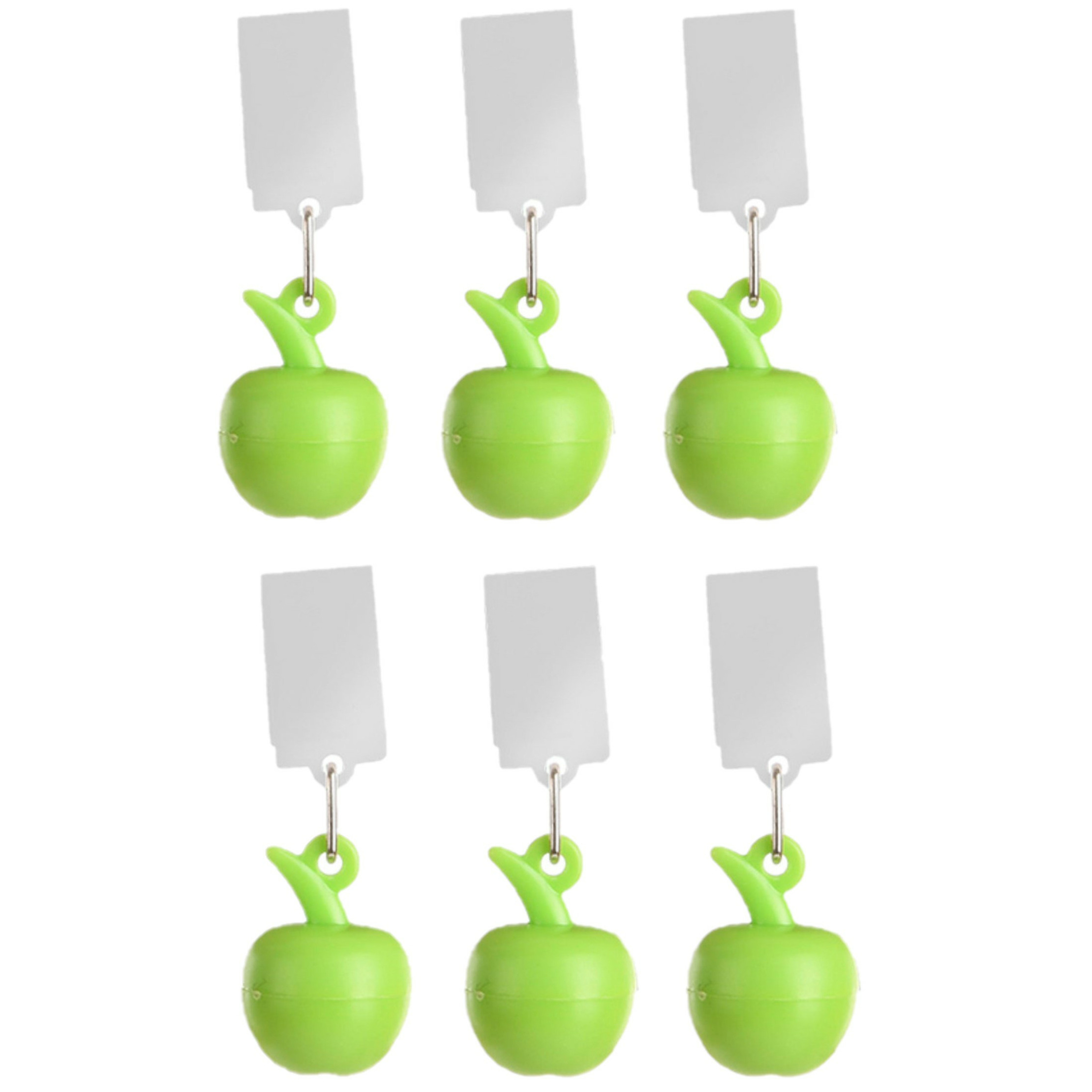 Esschert Design Tafelkleedgewichten appels - 12x - groen - kunststof - voor tafelkleden en tafelzeilen -