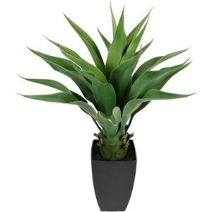 I.GE.A. Kunstpflanze "Künstliche Agave im Topf Pflanze Aloe Vera Sansevieria", Grünpflanze Zimmerpflanze Palme