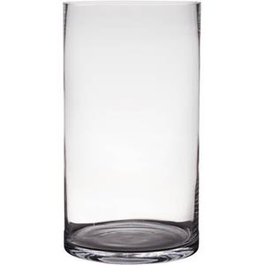 Hakbijl glass Vaas home basics - hoog - cilinder - glas - 40 x 25 cm