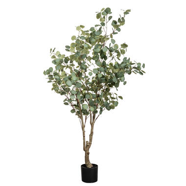 Leen Bakker Kunstplant Eucalyptus in pot - groen - 180 cm