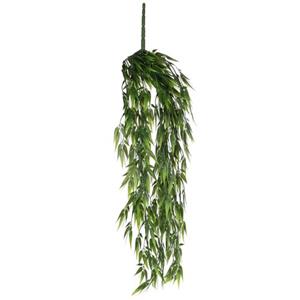 Mica Decorations Kunstplant - Bamboe - Groen Hangend - 80 X 20 Cm