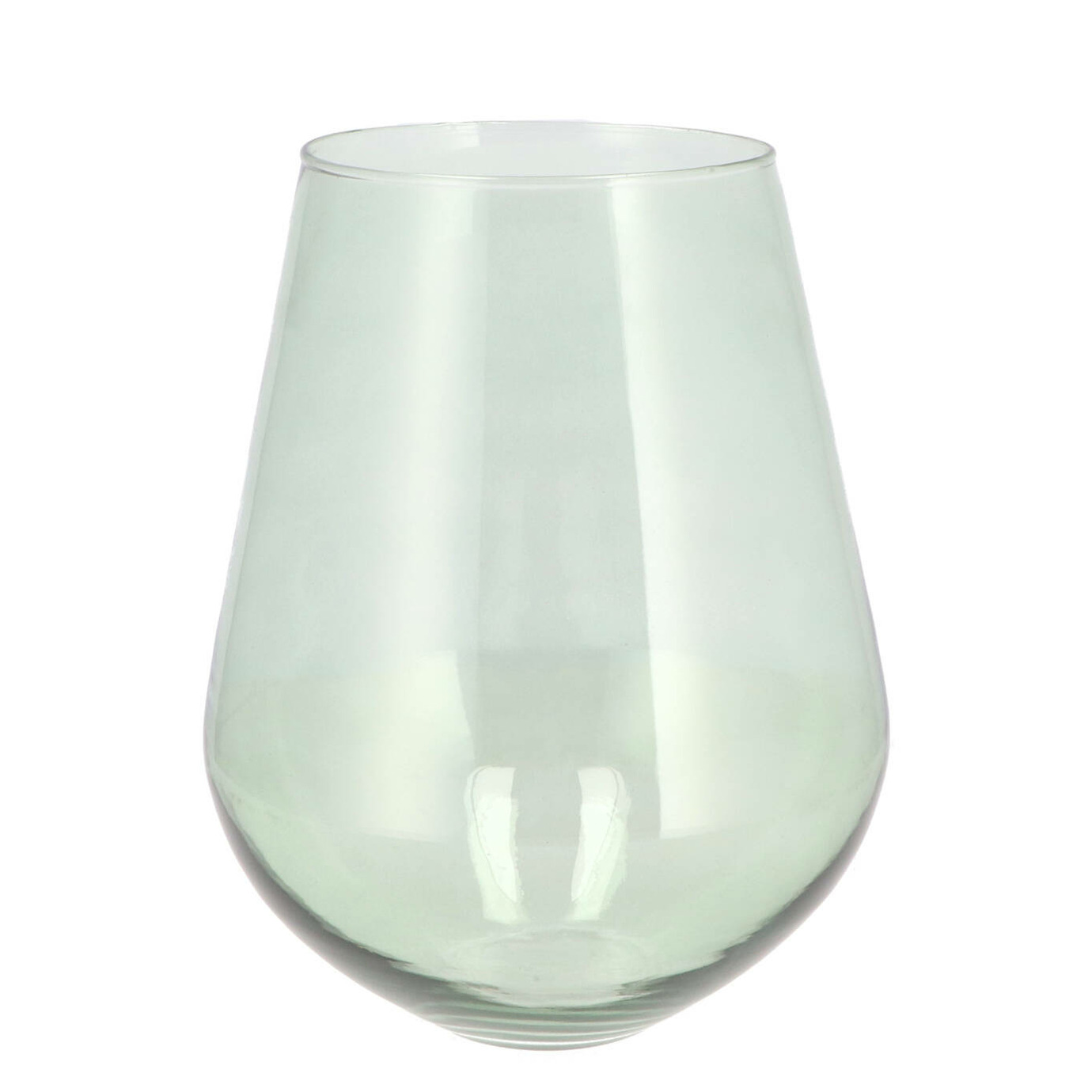 DK Design Bloemenvaas Mira - vaas druppel vorm model - groen glas - D22 x H28 cm -