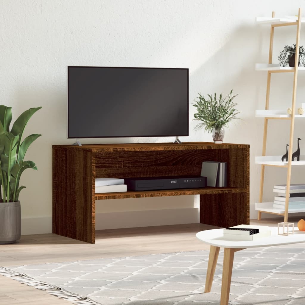 VidaXL Tv-meubel 80x40x40 cm bewerkt hout bruineikenkleurig