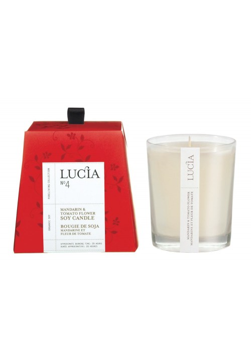 Lucia Candles Lucia Soy Votive Candle No4 Mandarin & Tomato Flower