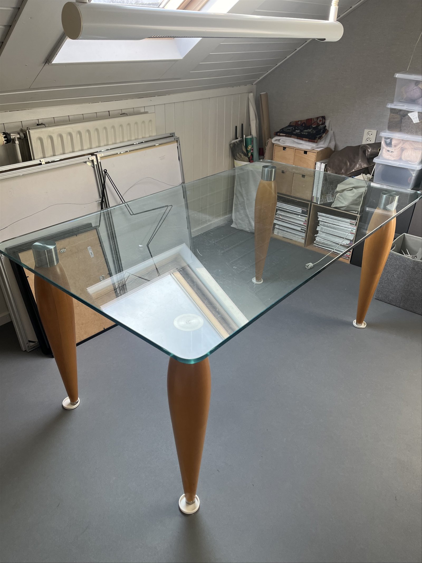 Arco Eettafel Glass/Wood/Metal - Tweedehands