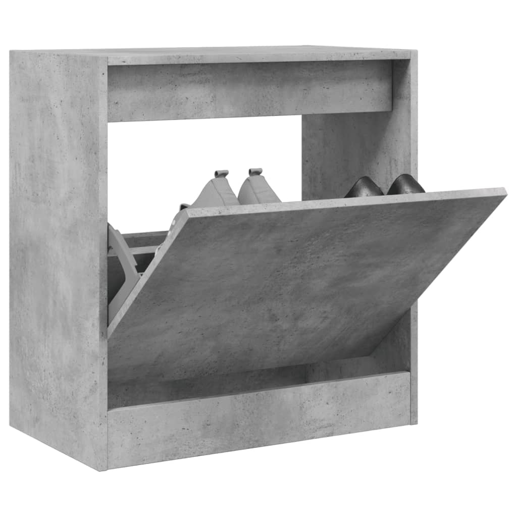 VidaXL Schoenenkast 60x34x63,5 cm bewerkt hout betongrijs