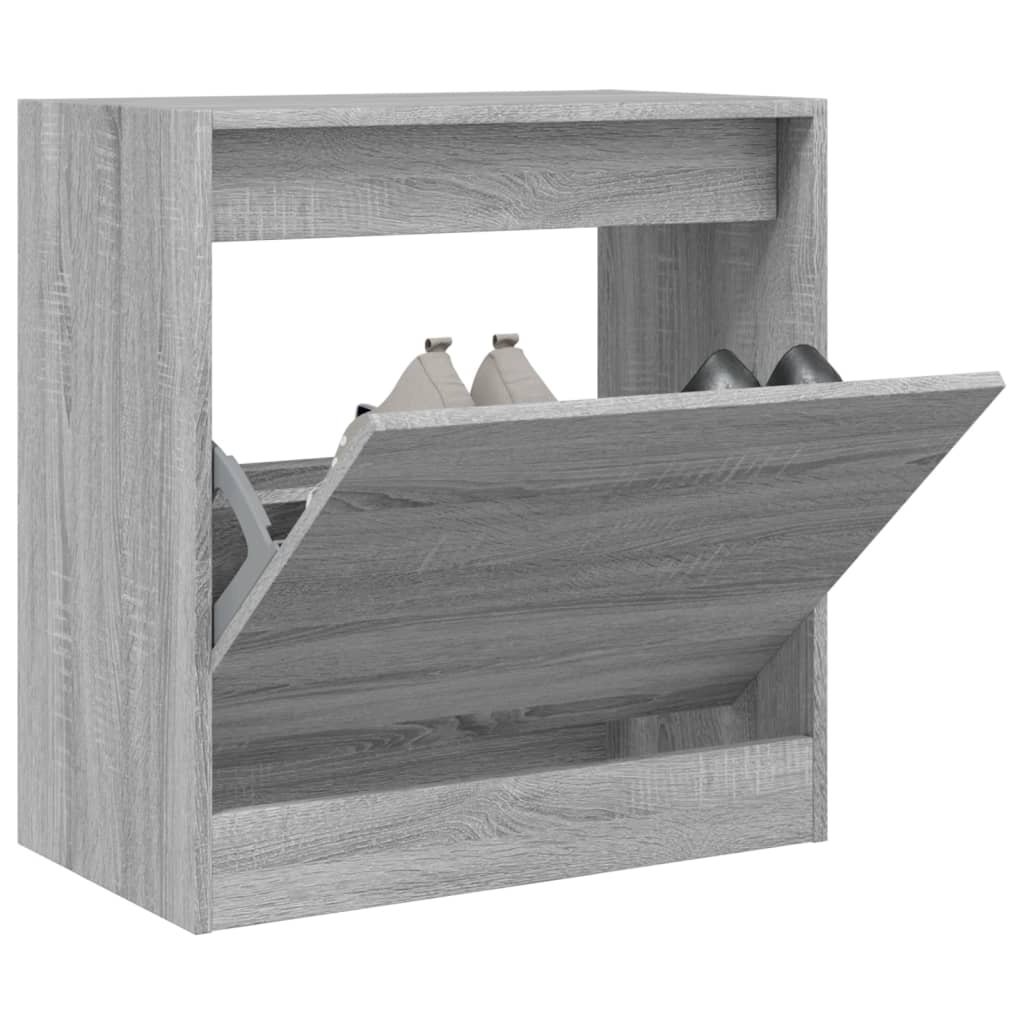 VidaXL Schoenenkast 60x34x63,5 cm bewerkt hout grijs sonoma eikenkleur