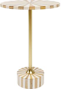 Bijzettafel Domero Cirque Gold White -Ø40cm