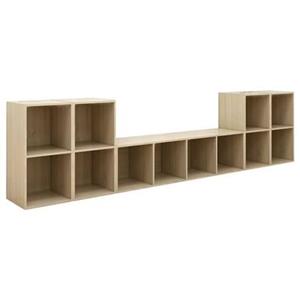 vidaXL TV-Schrank 5-tlg. TV-Schrank-Set Sonoma-Eiche Holzwerkstoff (1-St)