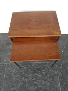 Whoppah 2x Vintage nesting tables Metal/Wood - Tweedehands