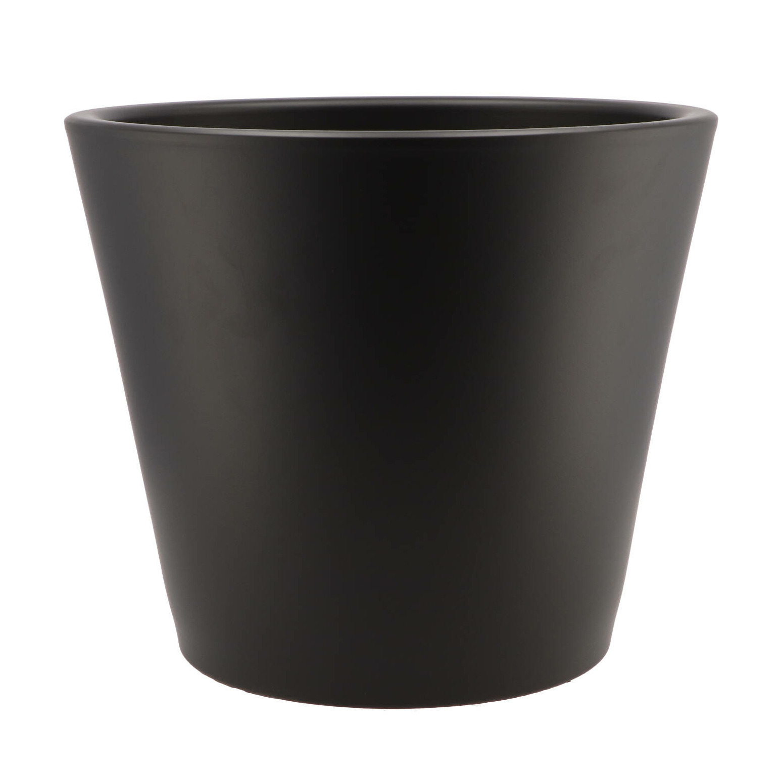 DK Design  bloempot/plantenpot - Vinci - zwart mat - voor kamerplant - D28 x H34 cm -