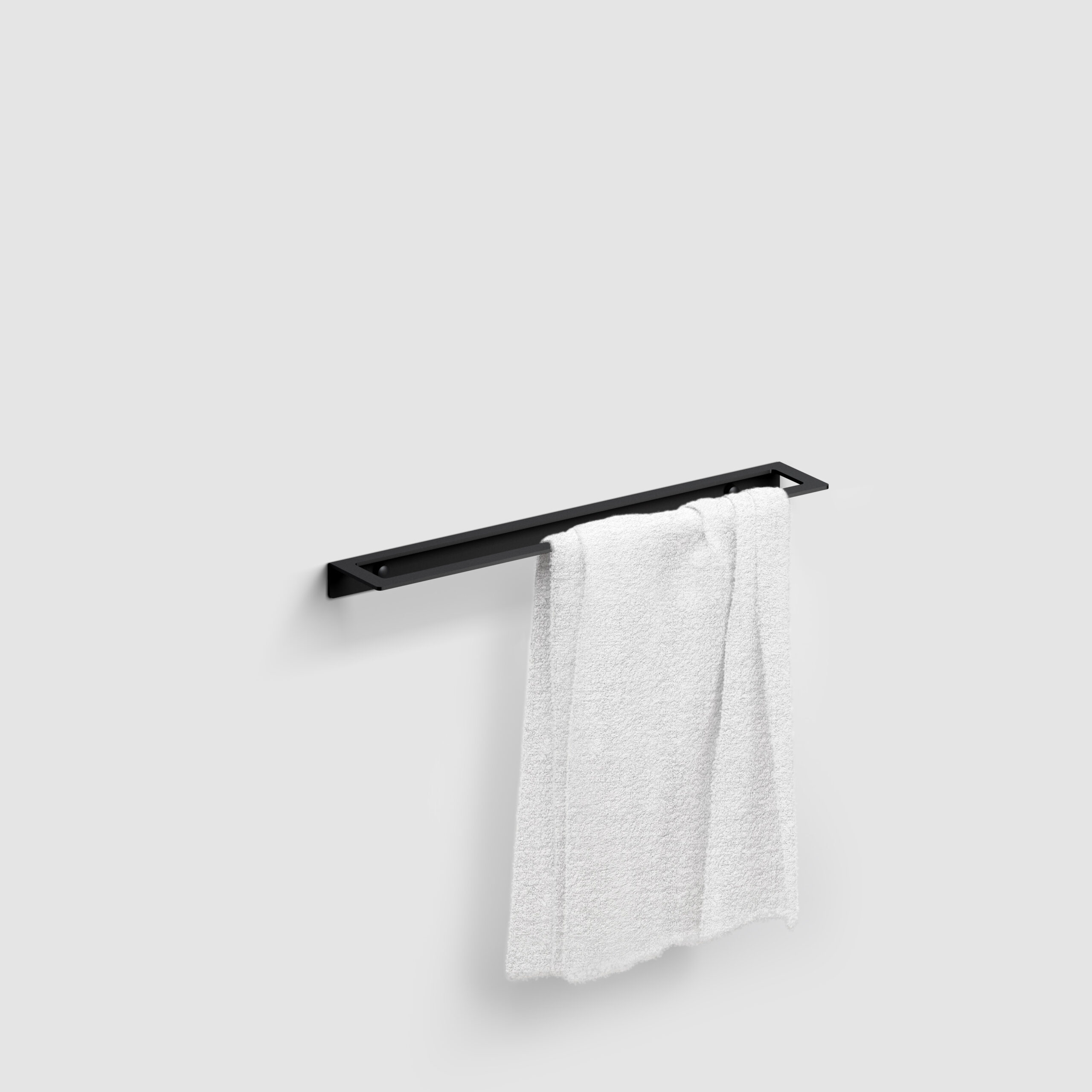 Clou Fold handdoekrek 45 cm, mat zwart poedercoating