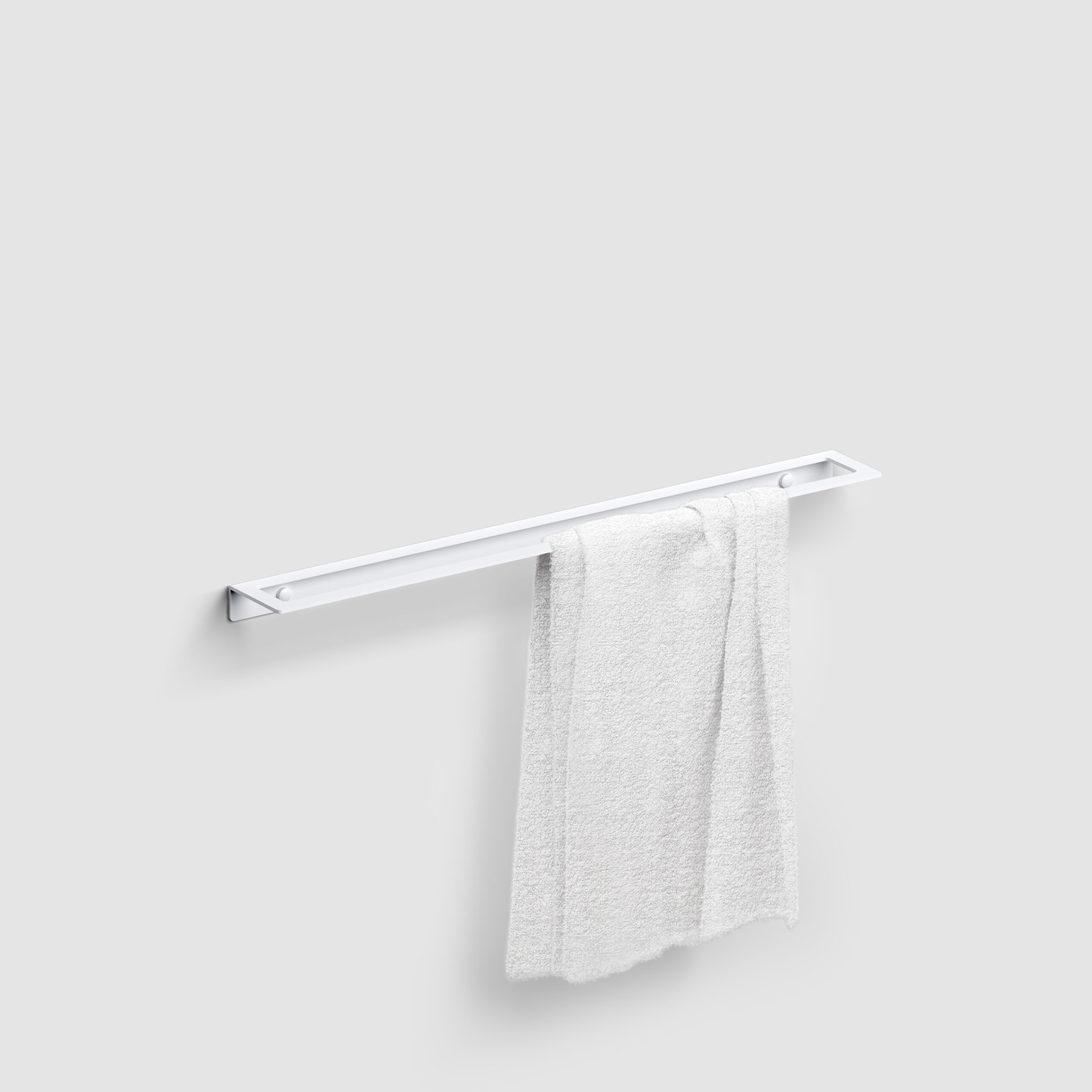 Clou Fold handdoekrek 60 cm, mat wit poedercoating