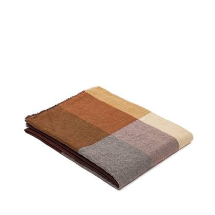 Kave Home  Meerkleurige Macel-deken van linnen en katoen met