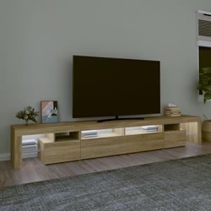 vidaXL Tv-meubel met LED-verlichting 260x36,5x40cm sonoma eikenkleurig