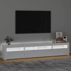 bonnevie TV-Schrank，TV-Möbel mit LED-Leuchten Hochglanz-Weiß 210x35x40 cm vidaXL