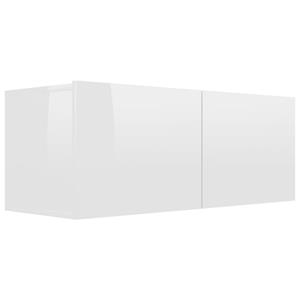 vidaXL TV-Schrank 6-tlg. TV-Schrank-Set Hochglanz-Weiß Holzwerkstoff (6-St)