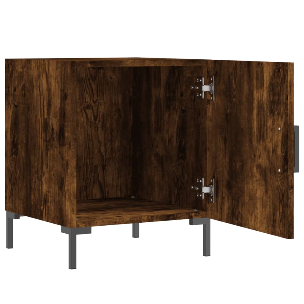 Bonnevie - Nachttisch,Beistelltisch Räuchereiche 40x40x50 cm Holzwerkstoff vidaXL