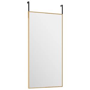 bonnevie Türspiegel Golden 30x60 cm Glas und Aluminium vidaXL552381