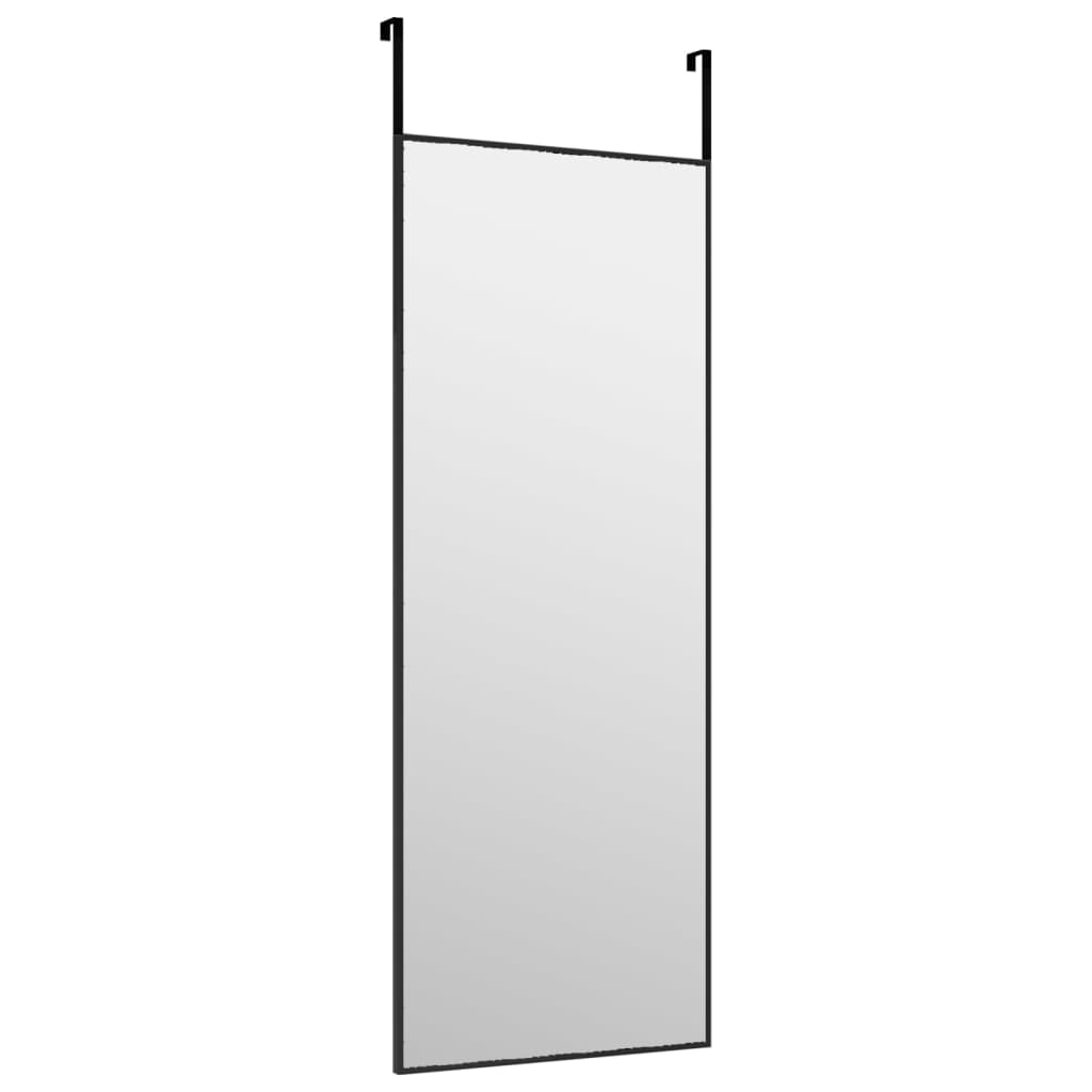 Bonnevie - Türspiegel Schwarz 30x80 cm Glas und Aluminium vidaXL40993
