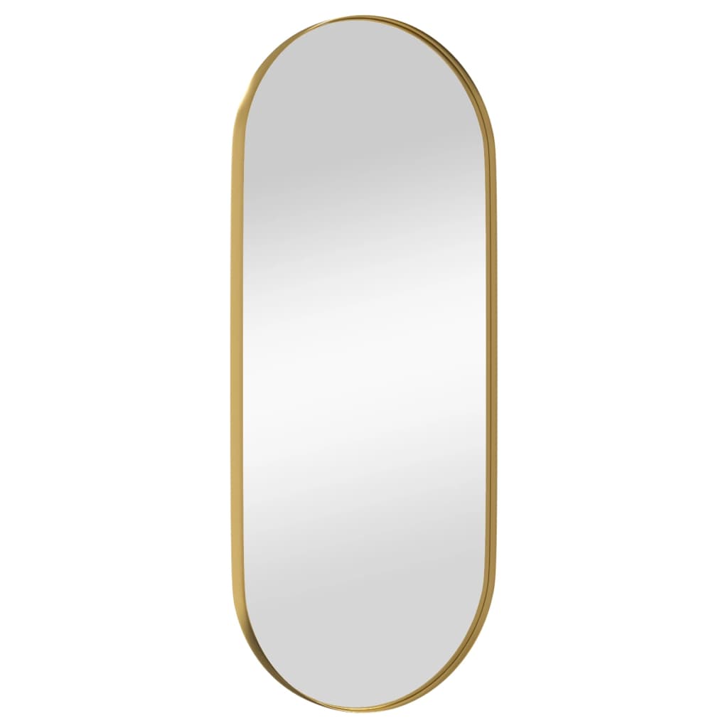 bonnevie Wandspiegel Golden 25x60 cm Oval vidaXL89251