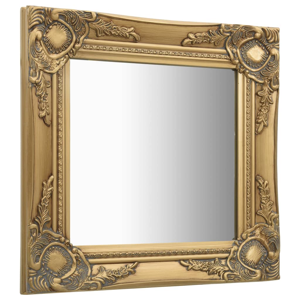 vidaXL Wandspiegel barok stijl 40x40 cm goudkleurig