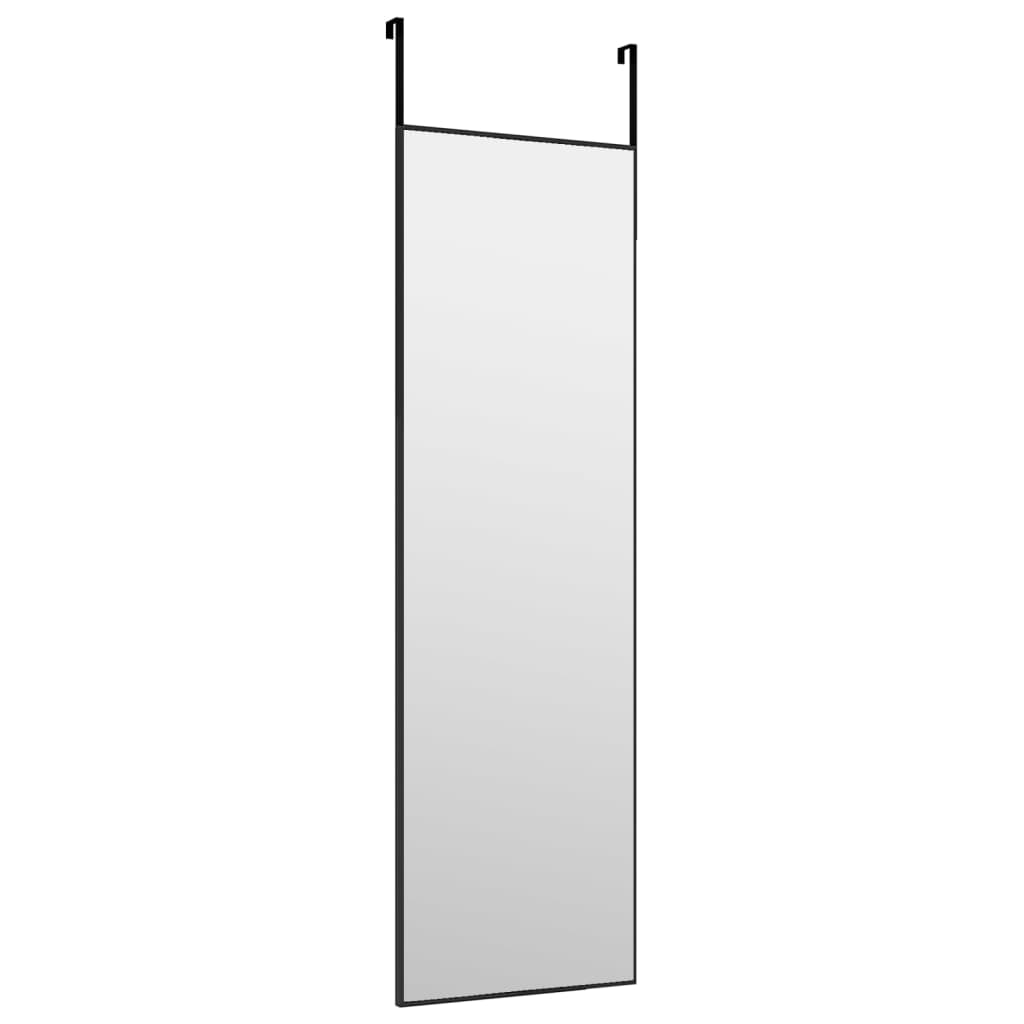 Bonnevie - Türspiegel Schwarz 30x100 cm Glas und Aluminium vidaXL973016