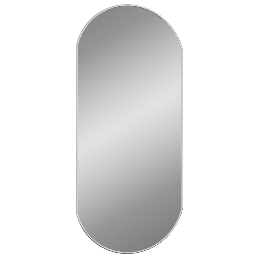 vidaXL Wandspiegel 80x35 cm ovaal zilverkleurig