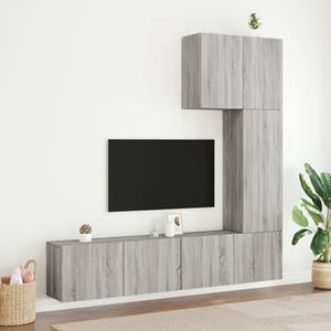 vidaXL TV-Schrank 5-tlg. Wohnwand Grau Sonoma Holzwerkstoff (1-St)