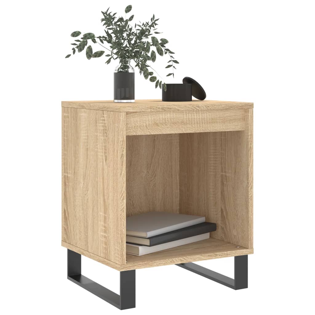 Bonnevie - Nachttisch,Beistelltisch Sonoma-Eiche 40x35x50 cm Holzwerkstoff vidaXL