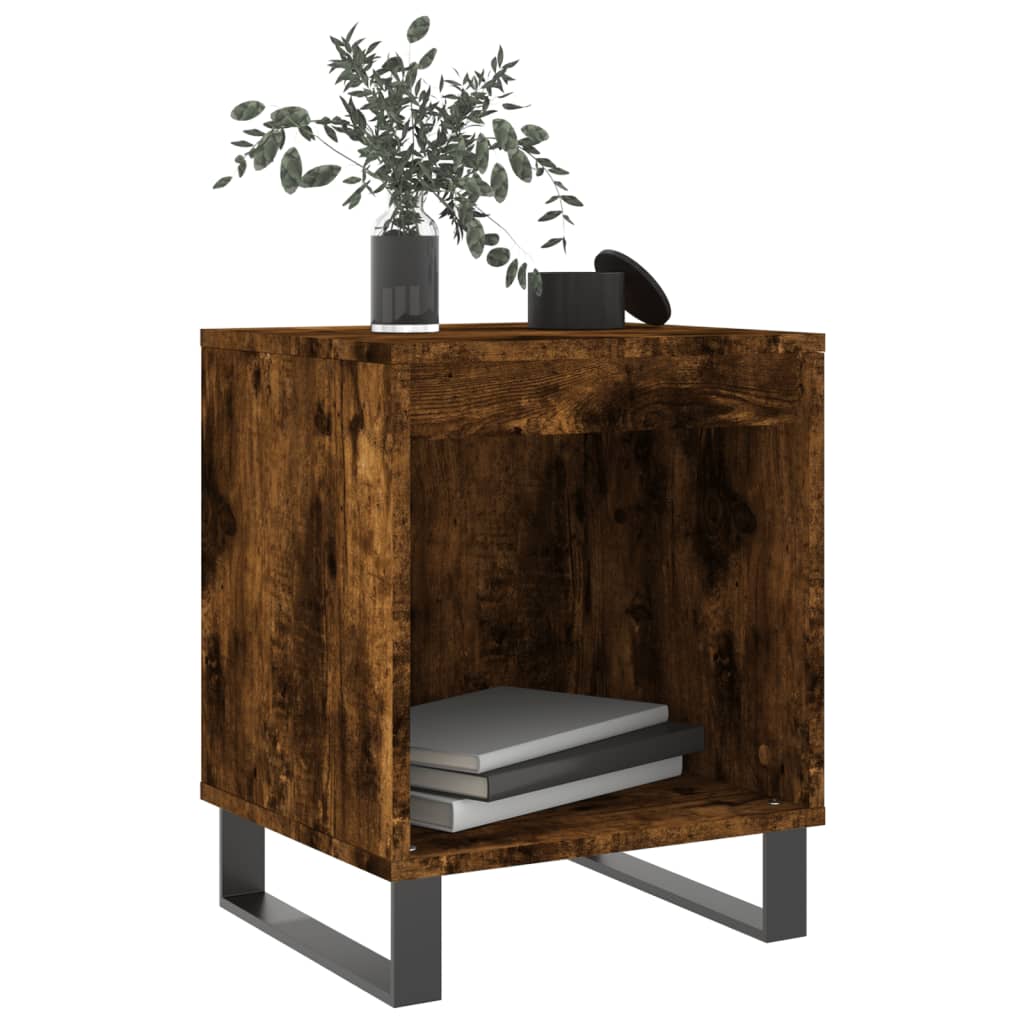 Bonnevie - Nachttisch,Beistelltisch Räuchereiche 40x35x50 cm Holzwerkstoff vidaXL