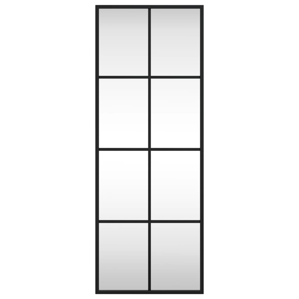 vidaXL Wandspiegel rechthoekig 30x80 cm ijzer zwart