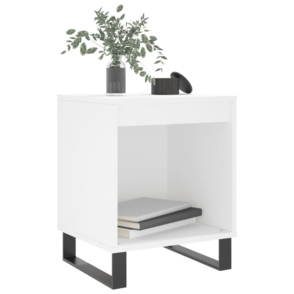 Bonnevie - Nachttisch,Beistelltisch Weiß 40x35x50 cm Holzwerkstoff vidaXL